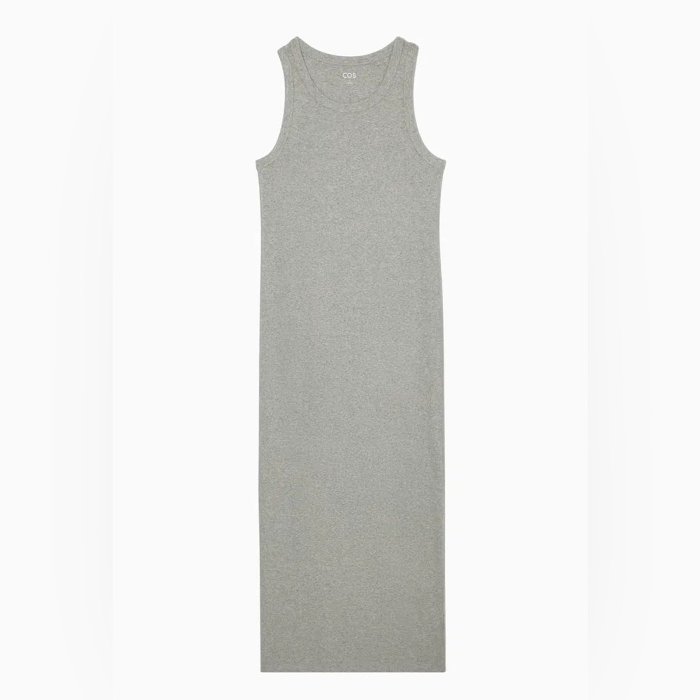 COS Grey Ribbed Tube Dress size Large